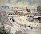 Claude Monet View of Argenteuil in the Snow painting